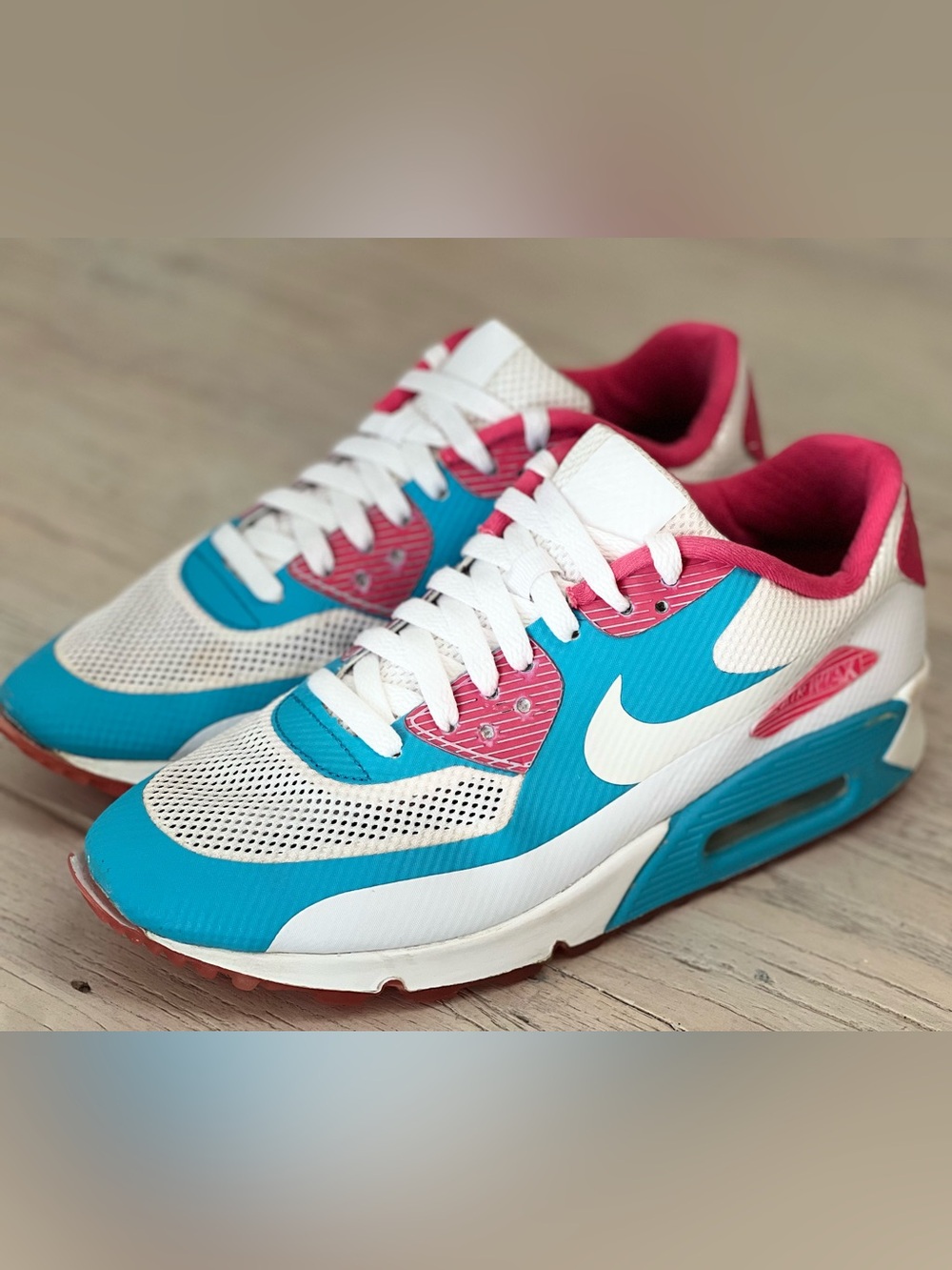 Nike Air Max 90 NikeiD Custom “Angela” Sneakers 488034-991 Women’s 9.5 Rare - Picture 12 of 14